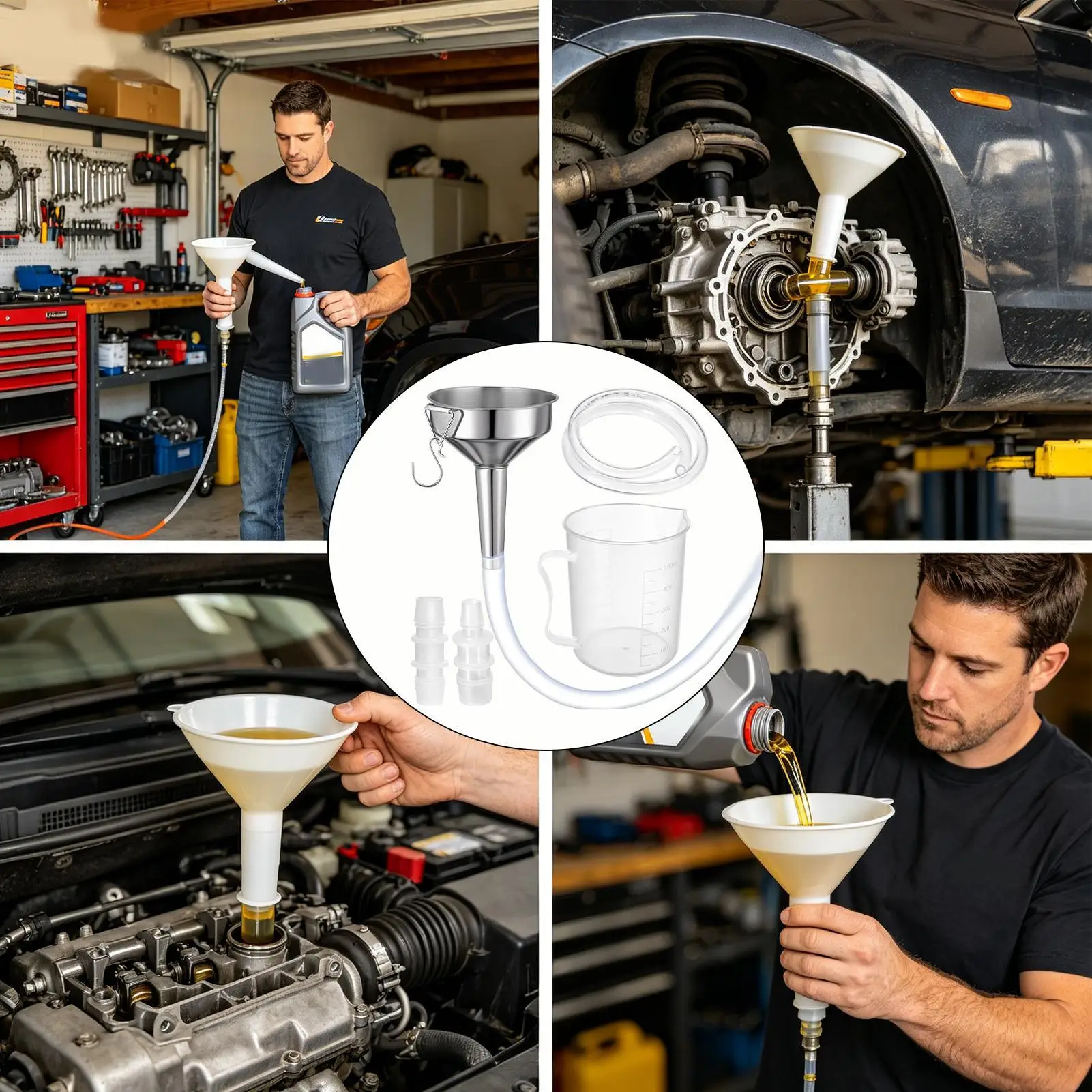 

Funnel For Oil Oil Change Tools Automotive Funnel For Motorcycle Truck Engine Transmission Fluid Liquid Transfer