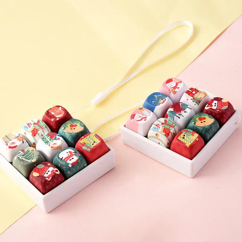 Animals Christmas 9-Key Keyboard Button Stress Relief Toy Pendant Bag Decor