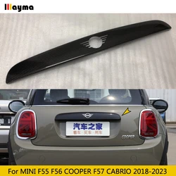 Real Carbon Fiber Car Rear Trunk Door Glossy Black Decorative Cover For MINI 2018 - 2023 CABRIO F57 COOPER F55 F56