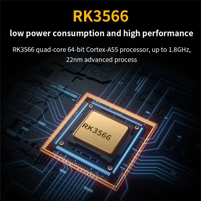 

New--For Orange Pi 3B 2GB RAM DDR4 Rockchip RK3566 Wifi+BLE Mini PC, Run Android 11/Ubuntu/Debian Single Board Computer