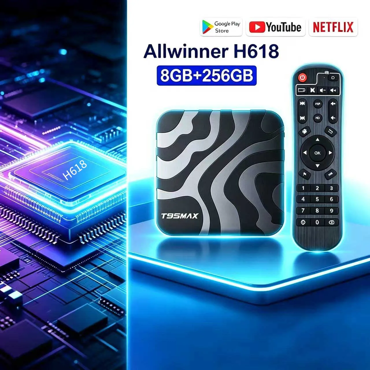 Android 16 TV Box T95Max 256GB