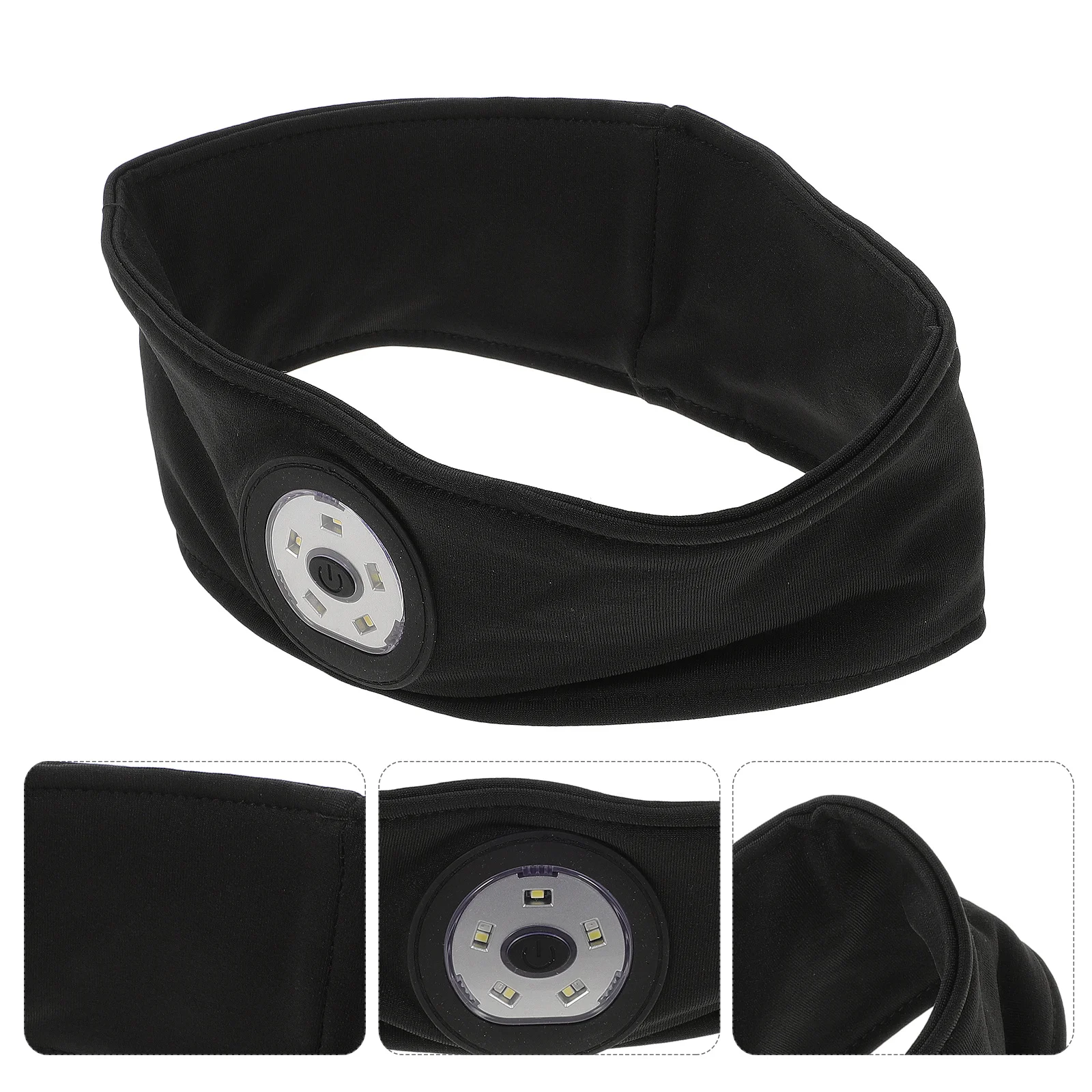 

2Pcs LED Headband Sports Sweatbands USB Rechargeable Running Headlamp Hands-Free Lighting Fitness Elastic Workout Hairbands