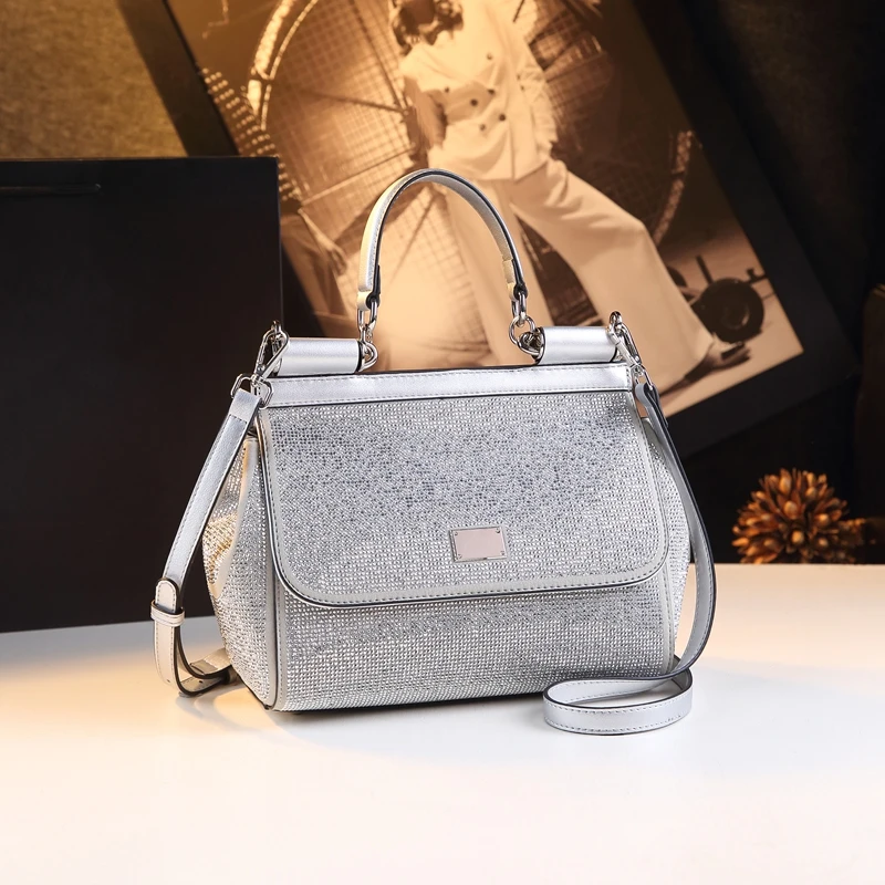 

2025 New Luxury ell aped Handbag Faionable Genuine Leather Women's Bag Sli oulder Crossbody Bag for Middle-Aged M...