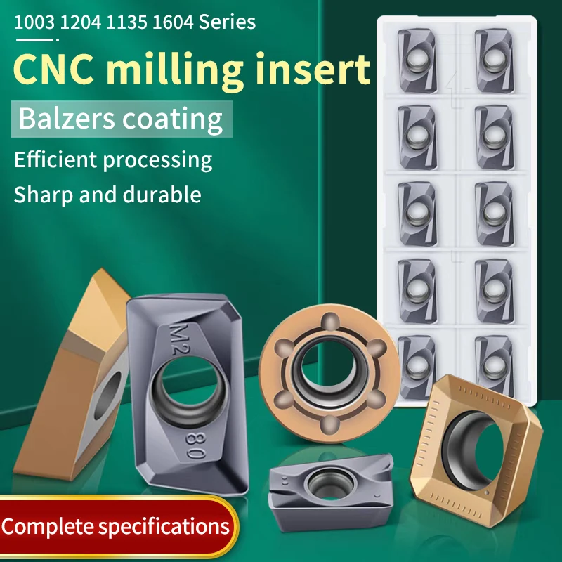 

CNC milling cutter apmt1135 stainless steel special 1604 milling cutter R5/6 steel parts quenched steel R0.8 cutting particles