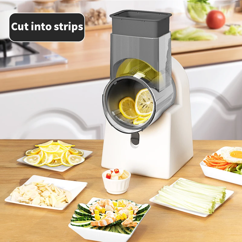 USB Roller vegetable cutter Multi-functional vegetable cutter potato and carrot grater slicing household electric rotary cuttin