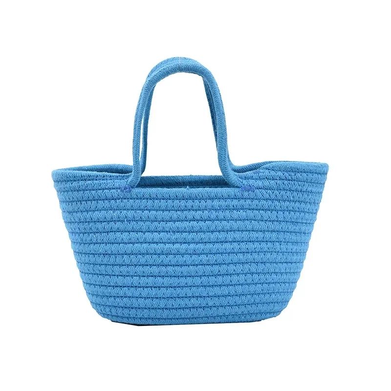 Autumn New Women\'s Bag 2023 High Quality Straw Woven Bag High Capacity Solid Color Hot Selling Beach Holiday Shopping Handbag