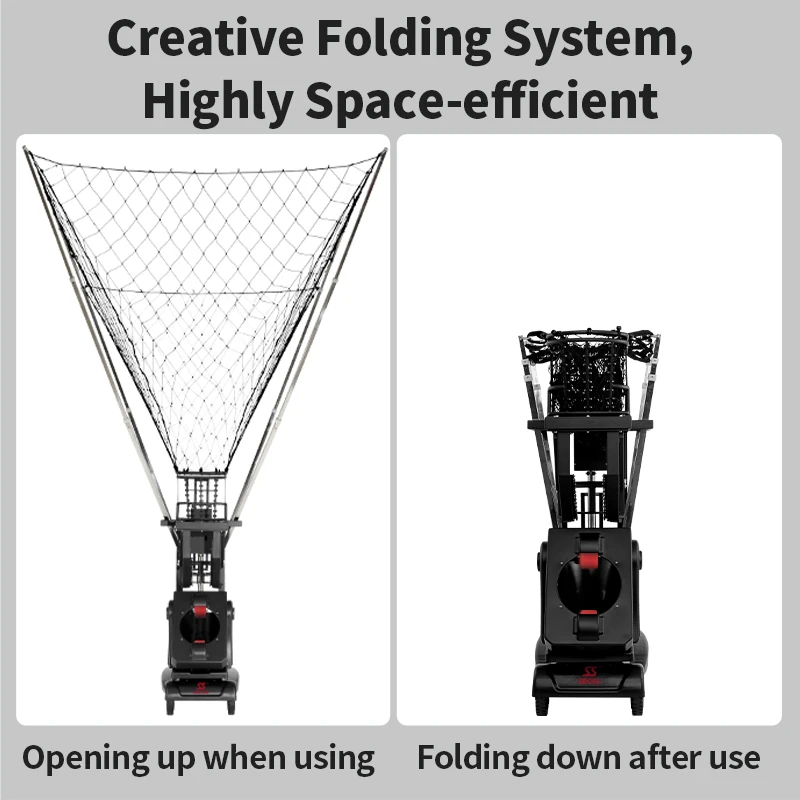 Siboasi K2101A Intelligent Basketball Shooting Machine-Durable Automatic Rebound Black Color Outdoor Training Equipment