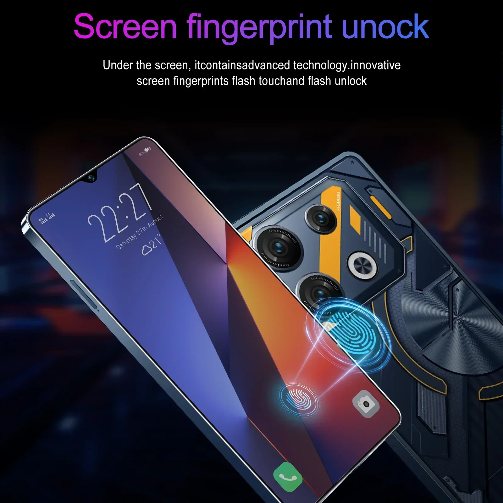 Global Version GT10 pro Smartphone Snapdragon 8 Gen 3 Android14 16GB+1024GB 7150mAh 72MP+108MP 7.3 inch 4G/5G Networks Dual SIM