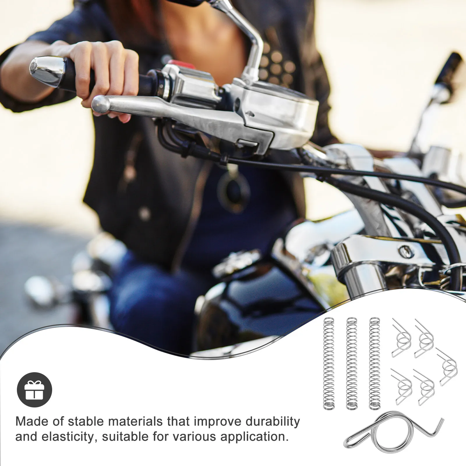 1Set Springs Set Motorcycle Kickstand Return Springs Rear Brake Pedal Lever Return Spring Compression Torsion Kit for Bicycle