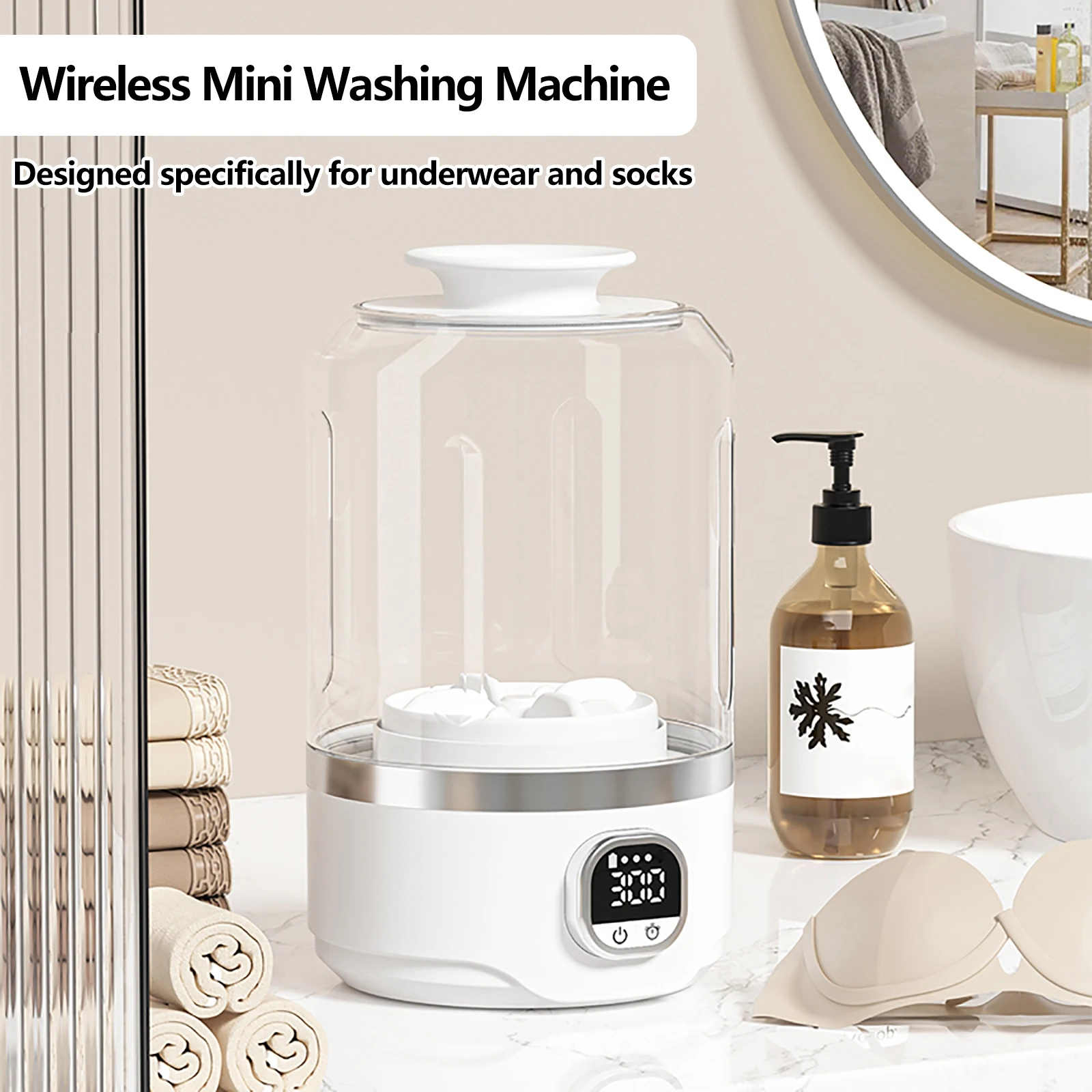7000mAh Battery Portable Automatic mini Washing Machine For Business Travel Home Outdoor Camping Laundry of Underwear Socks
