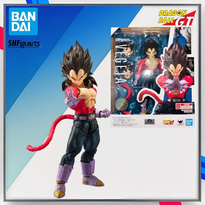 

Bandai Original Shfiguarts Vegeta SSJ4 Super Saiyan 4 Action Figure Dragon Ball GT Collection Model Gifts Christmas Toys