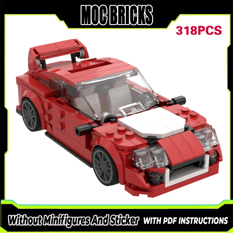 

Модель гоночного автомобиля Speed Racing Car MOC, конструктор из строительных блоков, спортивный автомобиль Supra высшего класса, модульная технология, подарки, праздничный набор для сборки, детский игрушечный комплект