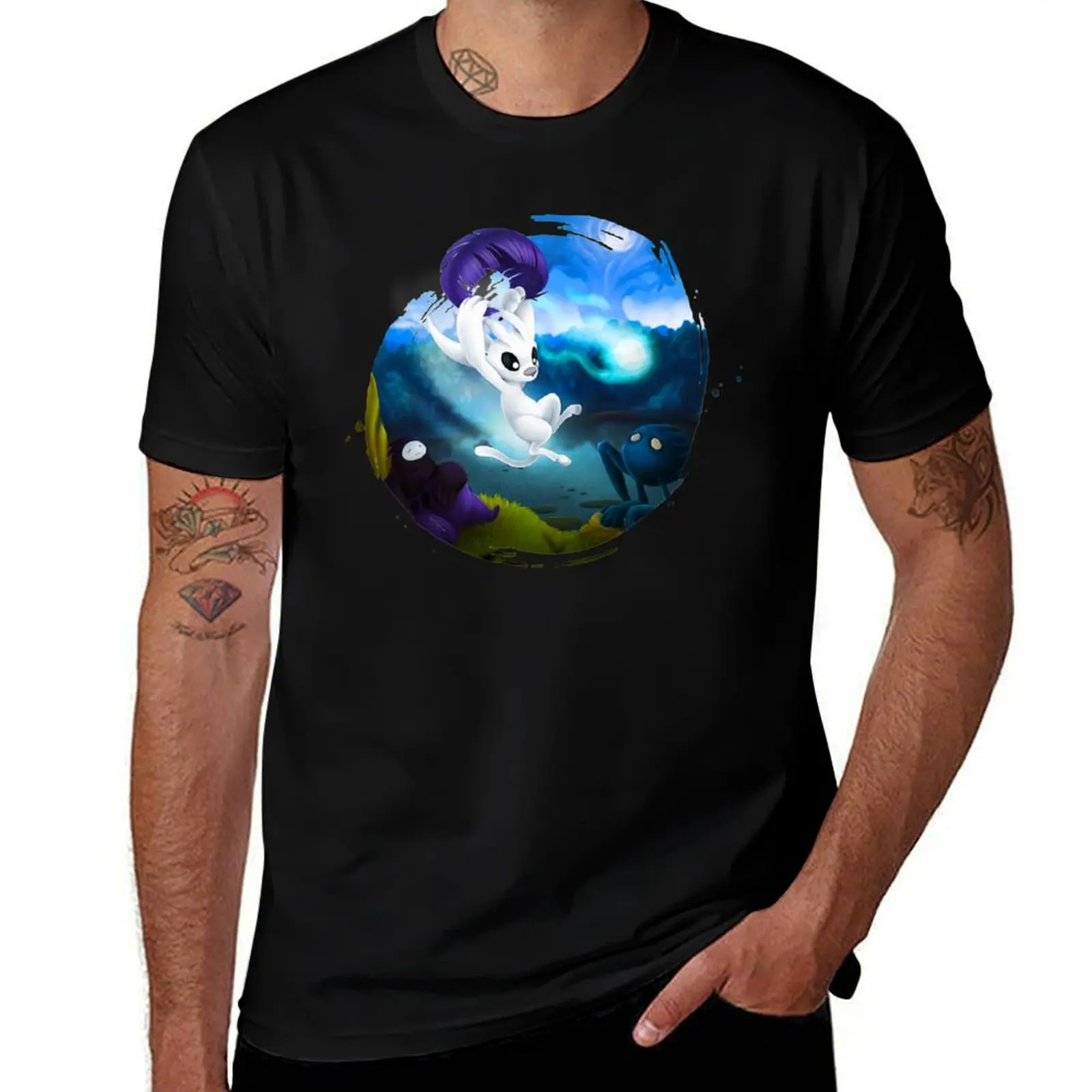 

Ori and The Blind Forest - Fly Ori And The Will Of The Wisps Game T-Shirt t shirt men 100% cotton luxury brand T-Shirt