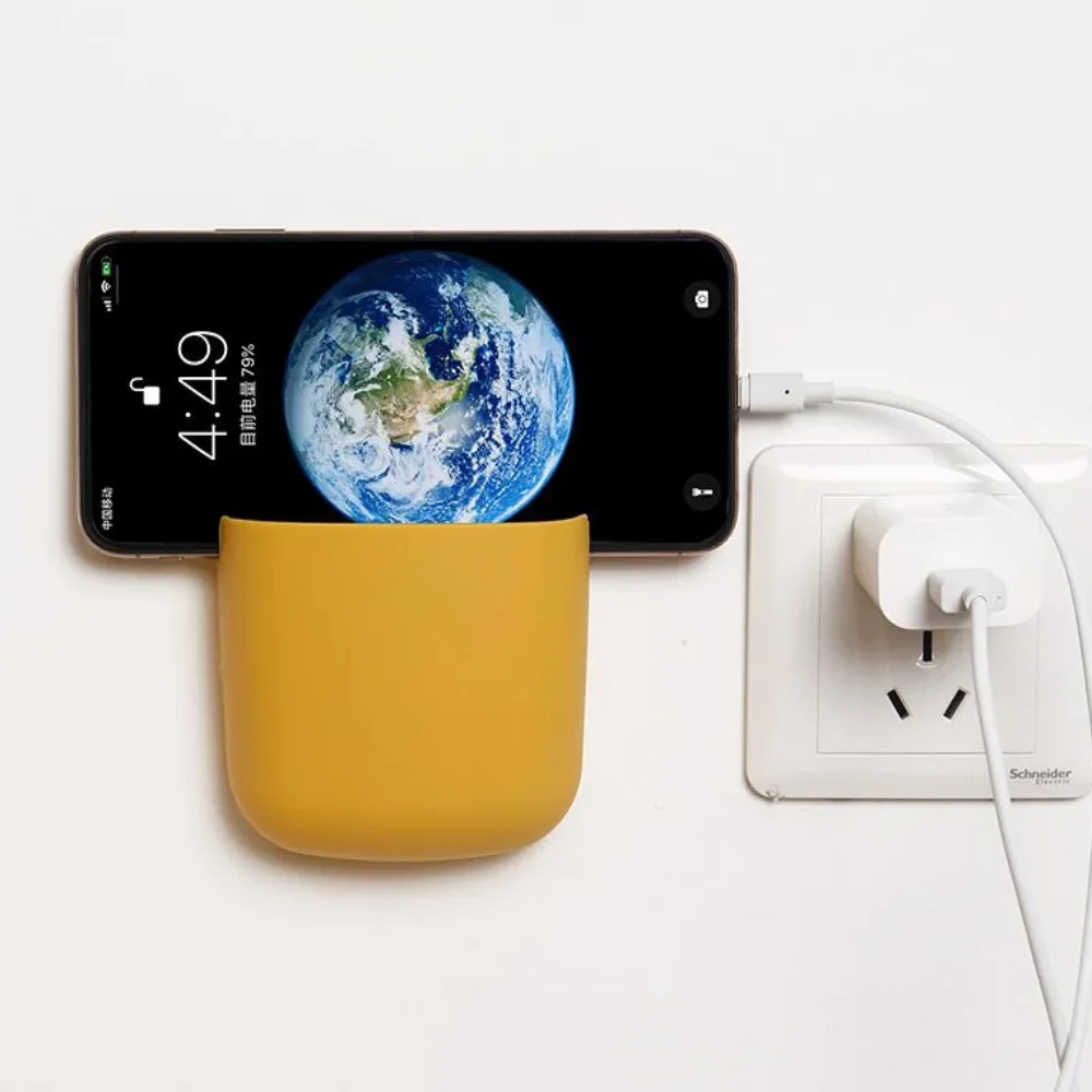 Cute Storage Rack Desk Organizers Pen Holder Self-adhesive Box Desktop Organizer Remote Control TV Mobile Phone Case Holder