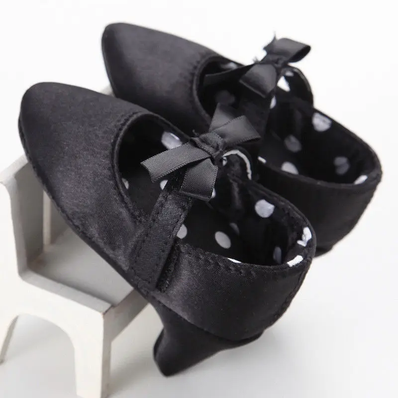 Fashion Newborn Baby Girls Princess Bowknot Crib Shoes With High Heels For Photos Photography Props Shoes 3-8 Months Casual