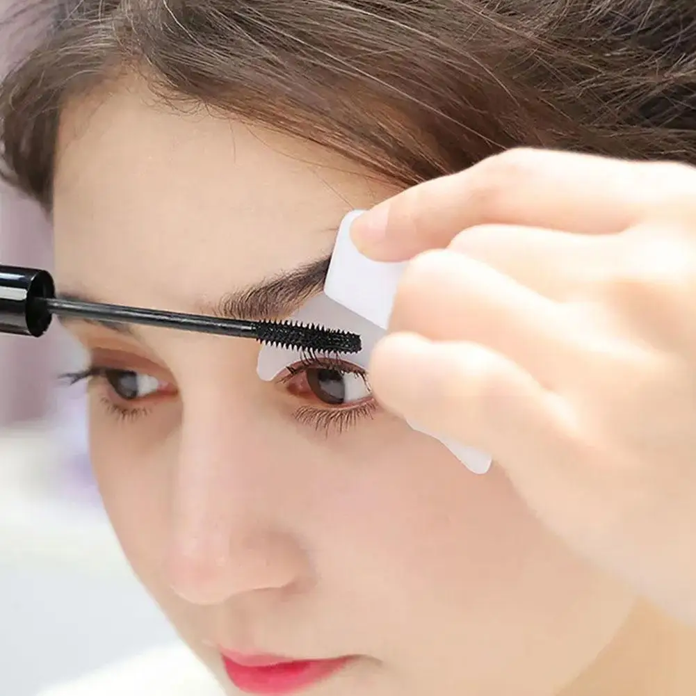Stencil per eyeliner in silicone e applicatore per scudo mascara Cuscinetti protettivi per trucco di precisione riutilizzabili per applicazioni di ciglia a prova di sbavature