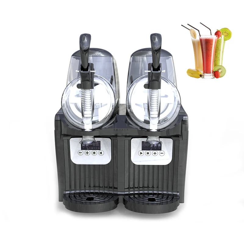 

110V/220V Double Tank Slush Machine Frozen Drink Machine 300W Snow Melting Machine Smoothies Granita Slushy Machine