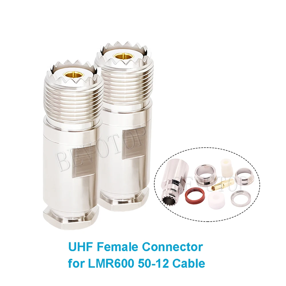 1PCS PL259 SO239 M SL16 UHF Male/Female Clamp Solder For CNT600 LMR600 12D-FB SYWV50-12 Cable Brass RF Coaxial Connector