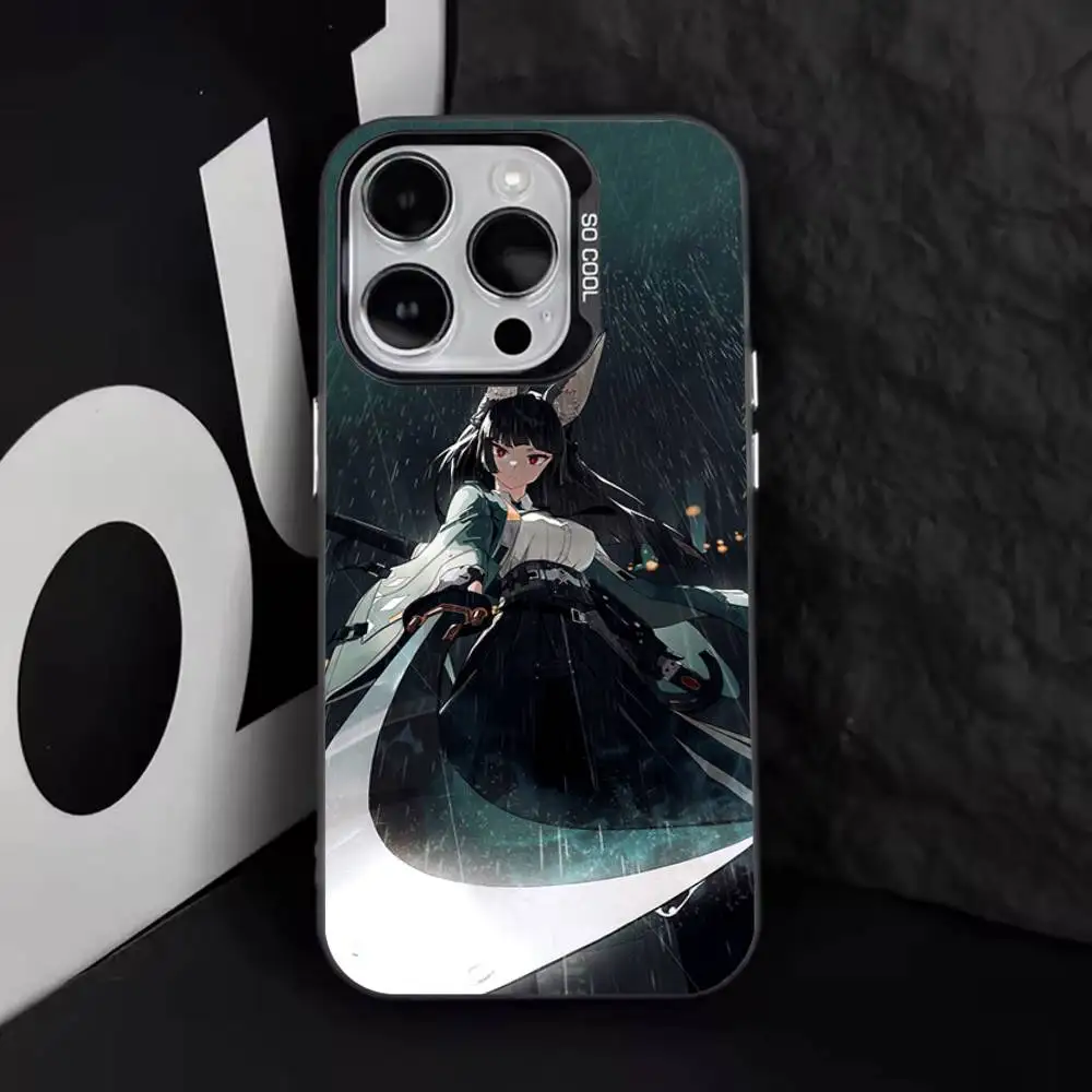 حافظة هاتف H-Hoshimi M-Miyabi ZZZ لهاتف iPhone 17,16,15,14,13,12,11,Pro,Max,Plus,E,Air,Mini Black Tpu