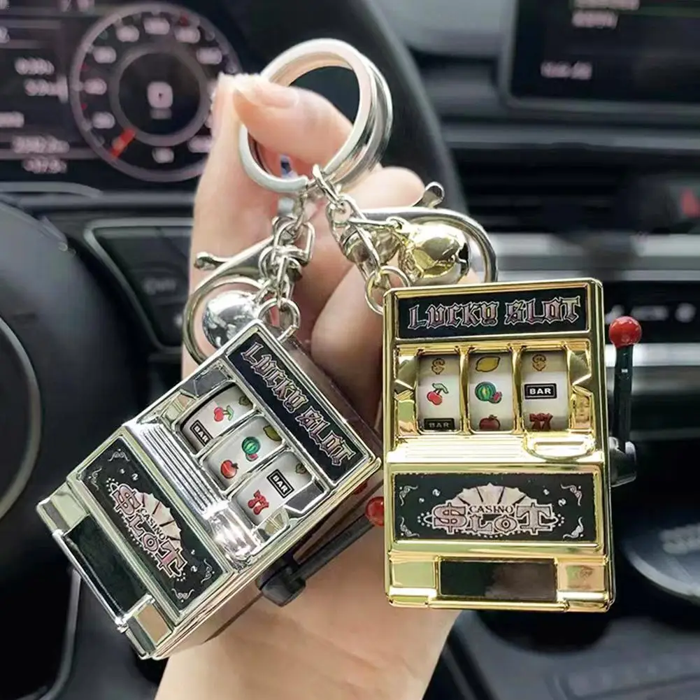 Simple Fashion Trend Keychain Toy Fruit Machine Slot Machine Keychain Personalized Creative Car Pendant Key Gift