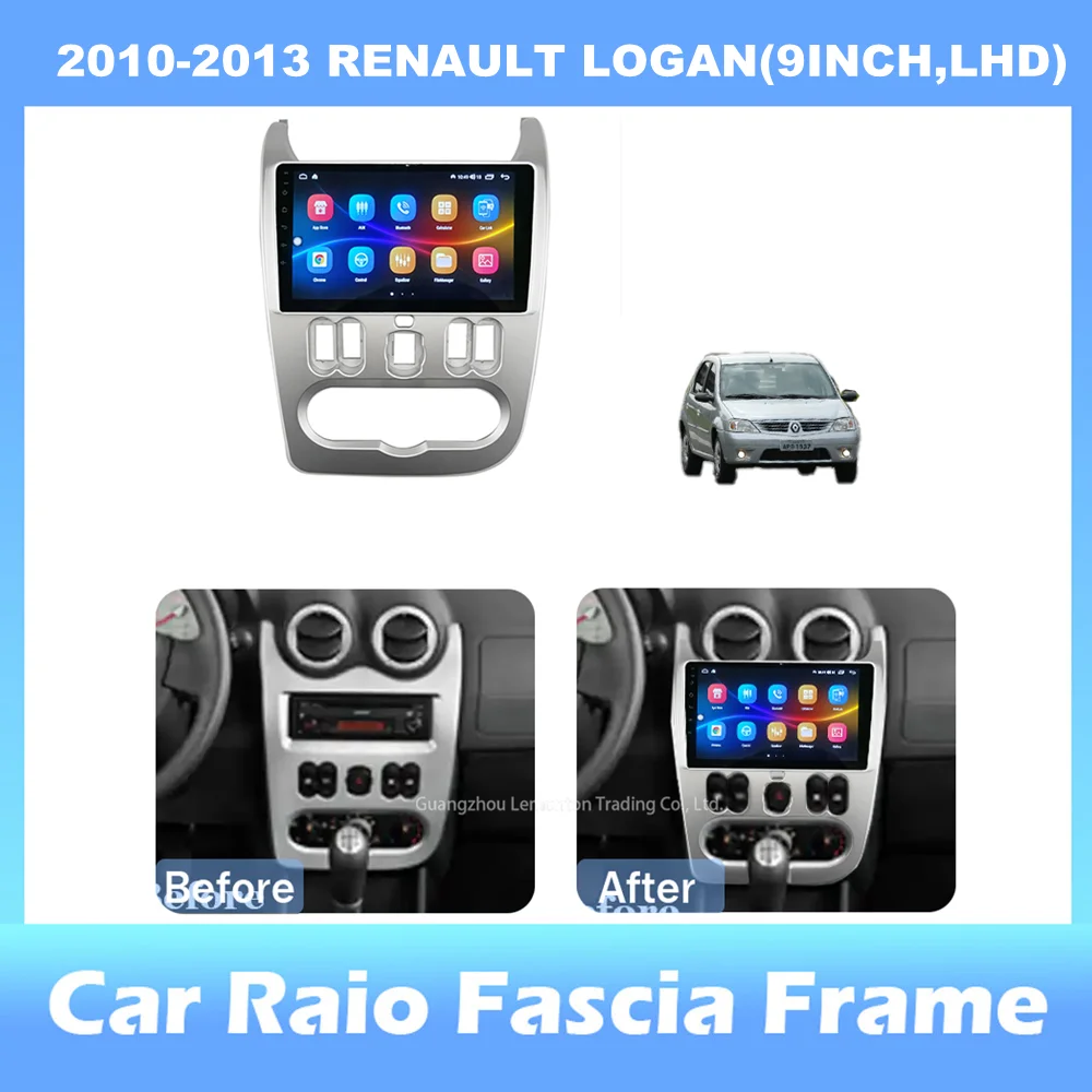 

9-inch 2din Car Radio Dashboard For RENAULT LOGAN 2010-2013 Stereo Panel, For Teyes Car Panel With Dual Din CD DVD Frame