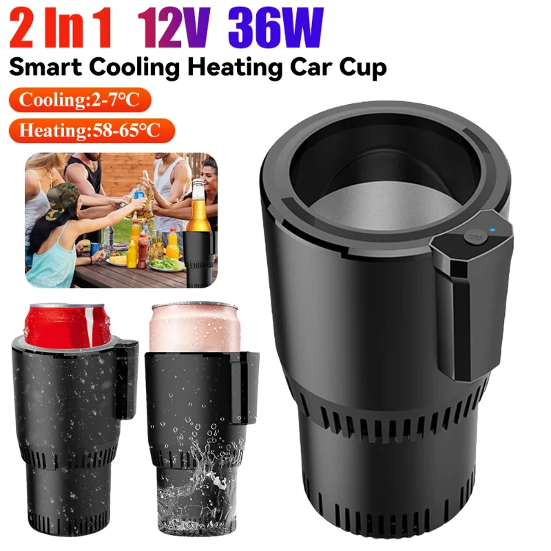 

Smart Car Cup Holder Mug 2-in-1 Heating Cup Warmer Cooler for Keeping Beverages Cool Or Warm Ideal for Outdoor Travelling