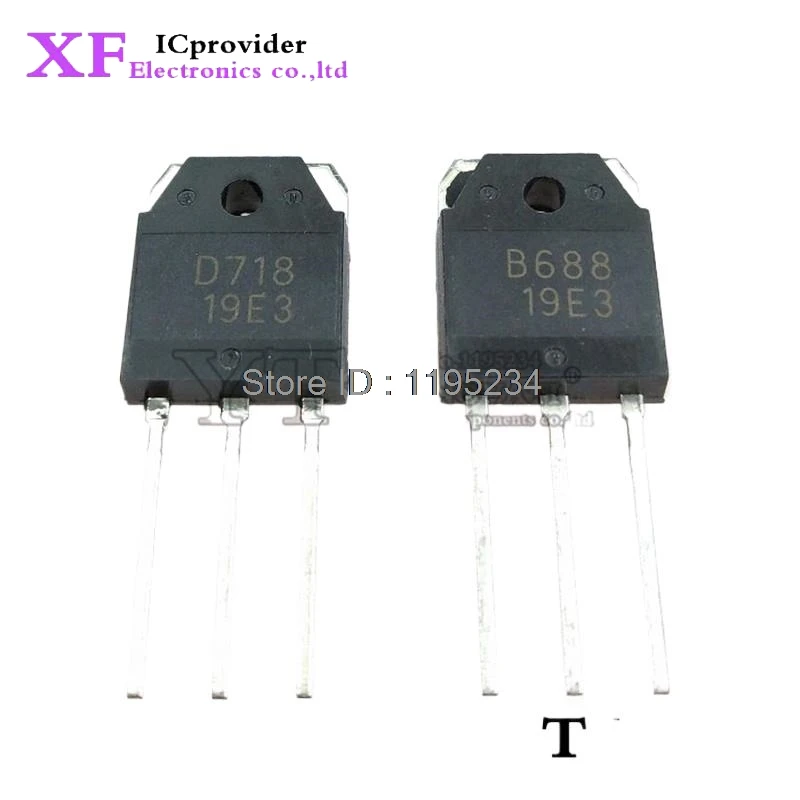 20pairs 2SB688 + 2SD718 ,20PCS B688 +20PCS D718 ,ALL 40PCS 8A,120V,80W)