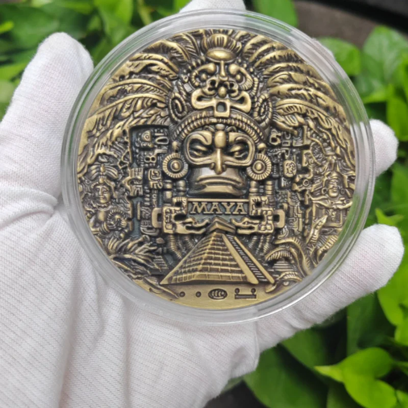 Mayan AZTEC CALENDAR souvenirs predict commemorative coins art collection gifts commemorative coins collections interesting