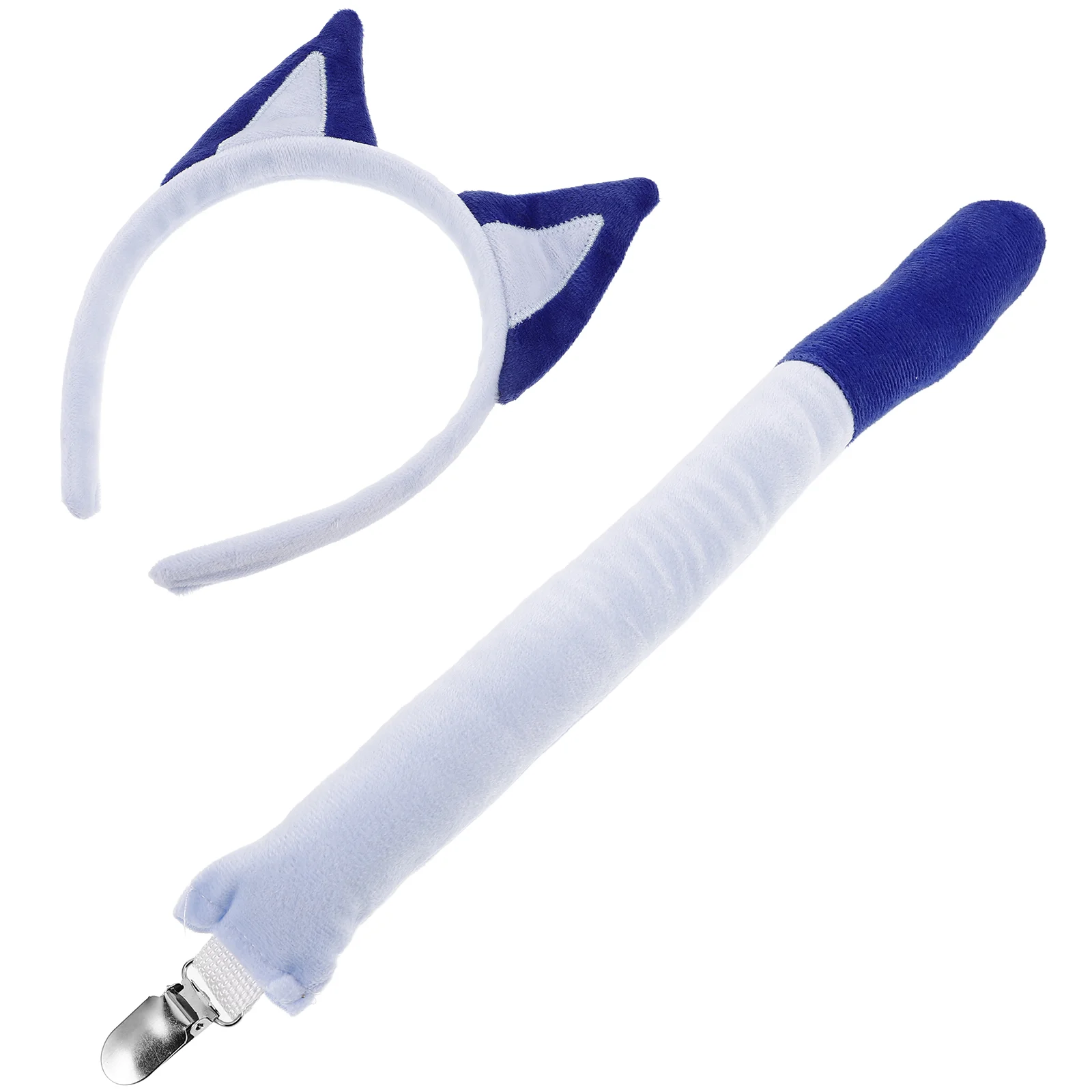 2 Pcs Puppy Headband Black Dog Ears Tail Adult Bingo Costume for Kids Cloth