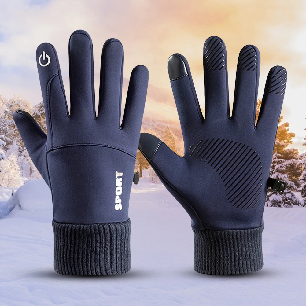 Waterproof Winter Warm Gloves Cycling Glove Sports Fishing Driving Motorcycle Ski Non-slip Warm Cycling Men Gloves for Running