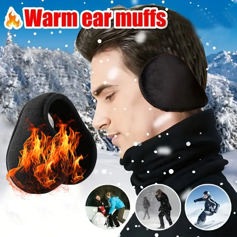 1Pc Winter Thicken Warm Fur Earmuffs for Men Women Velvet Plush Ear Muffs Protector Outdoor Cycling Skiing