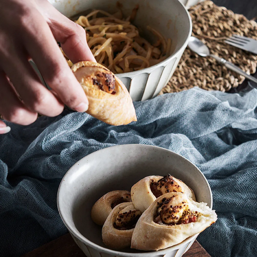 

1Pcs Ceramic Japanese Style Soup Bowl Large Noodle Ramen Rice Porridge Serving Bowl Home Kitchen Food Container Healthy Safe Non