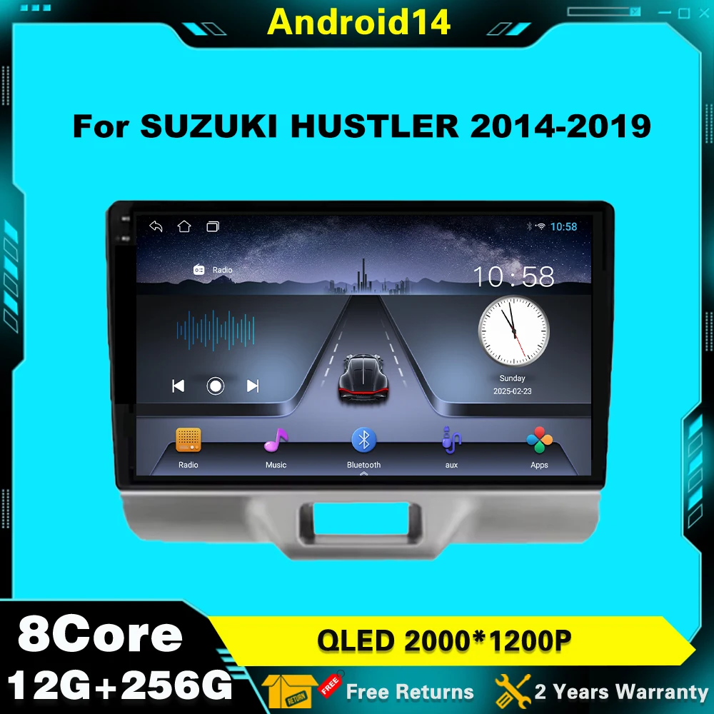 

Car Radio Navigation Auto Stereo GPS Wif Player Carplay Autoradio Head Unit Android 14 Multimedia For SUZUKI HUSTLER 2014-2019