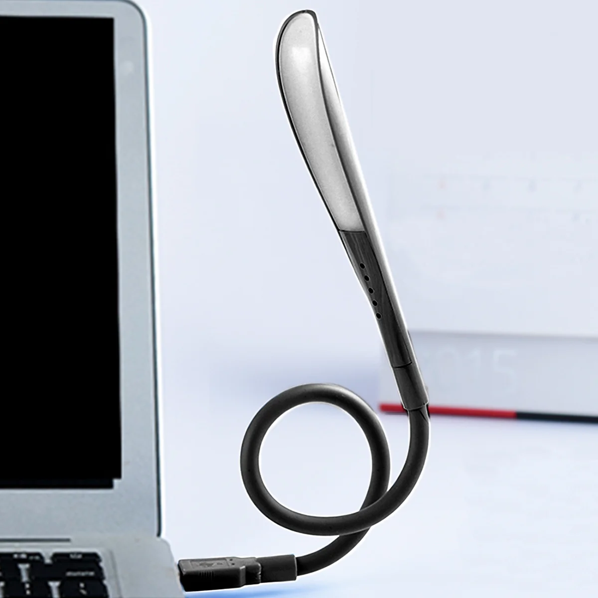 مصباح التحكم باللمس USB ضوء الليل مصباح Led أسود لغرفة النوم والكمبيوتر المحمول والكمبيوتر المحمول مادة ABS من السيليكون موفرة للطاقة حديثة #3