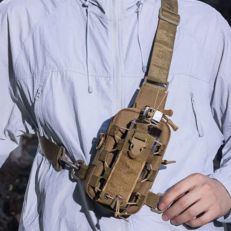 

Cycling Bag Multi Backpack Professional Camping Chest Bag Outdoor Cross-Body Water Bottle Bag Multi-Functional Water Cup Cover