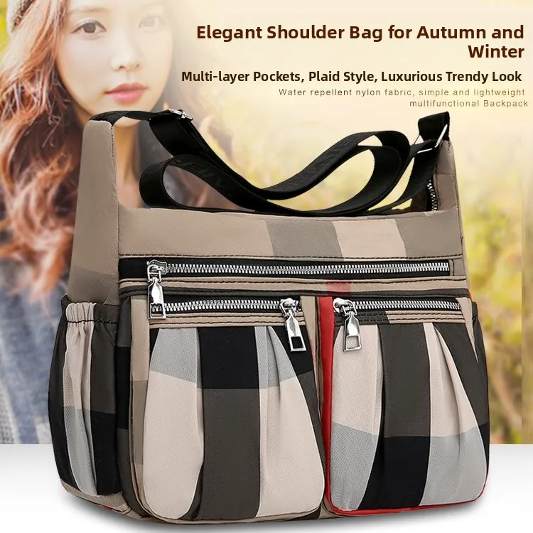 New Large Capacity Nylon Women's Bag Casual Crossbody Trendy Mom Bag Single Shoulder Sling Bag Casual Match All Women