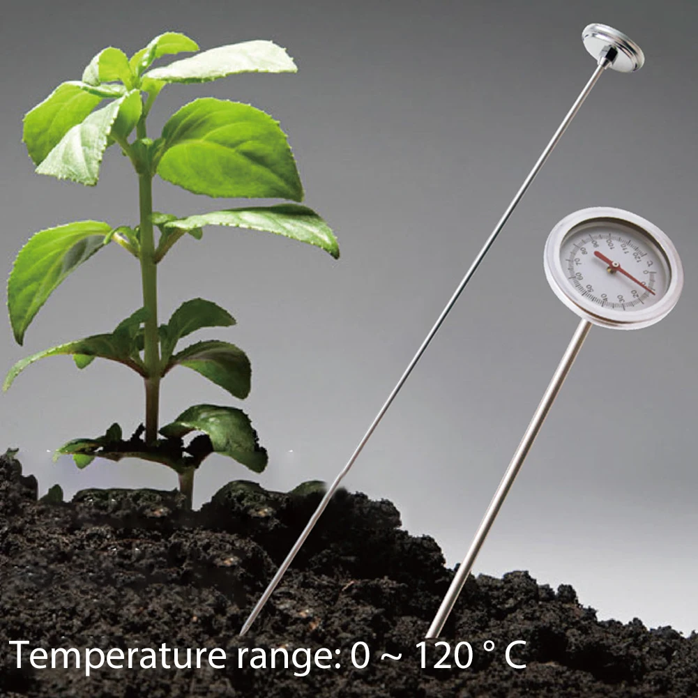 

Multi-use Compost Soil Tester Meter Measuring Probe Portable Soil Water Hygrothermograph Monitor for Garden Lawn Plant Pot
