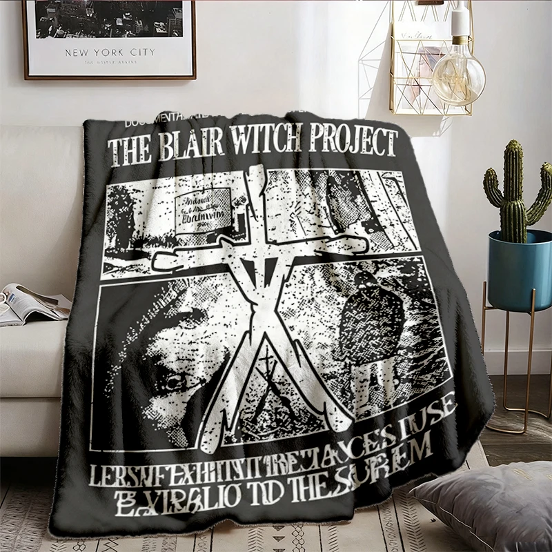 The Blair Witch Project 1999 Flannel Blanket, Horror Mystery Movie Unisex Softstyle T, Flannel Throw