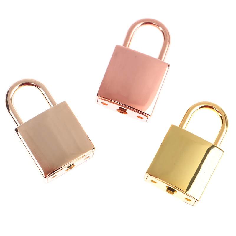 Mini Square Padlock With Key For Jewelry Box Storage Box Anti-theft Luggage Handbag Security Lock