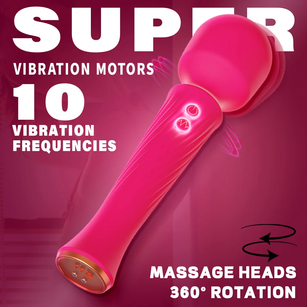 10 Vibration Modes 360° Powerful Massager Female Adult Toy Clitoral Nipple Massager Female Masturbation Toy Adult Toy