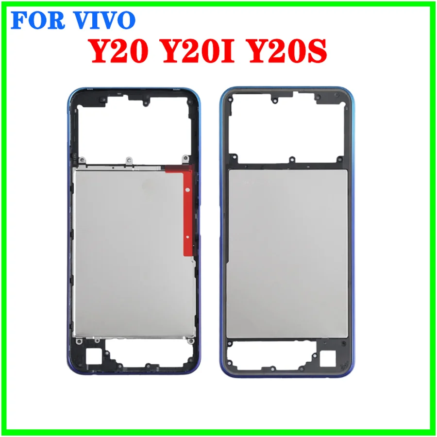 Back Housing Battery Cover For Vivo Y20 / Y20s / Y20i LCD Front Frame Middle Bezel frame With Side Power On Off Button