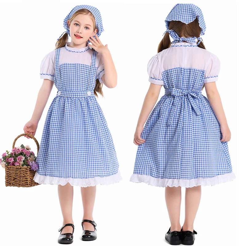 The Wizard of Oz Dorothy Costume Dress for Children Girls 4-12Y Umorden image 2