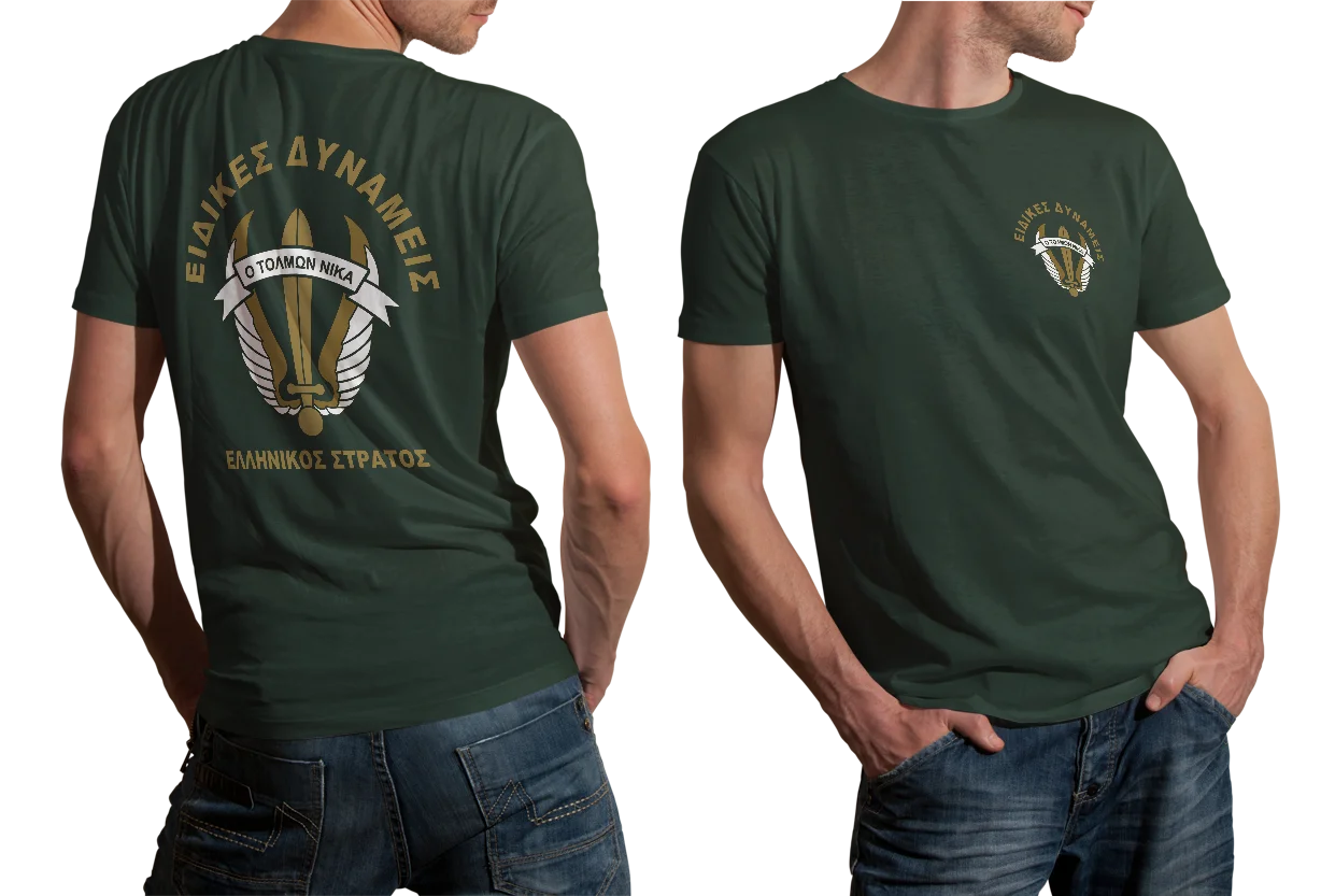 Greek Hellenic Army Special Forces 1st Paratroopers Brigade Raider Men T-shirt Short Casual 100% Cotton Shirts