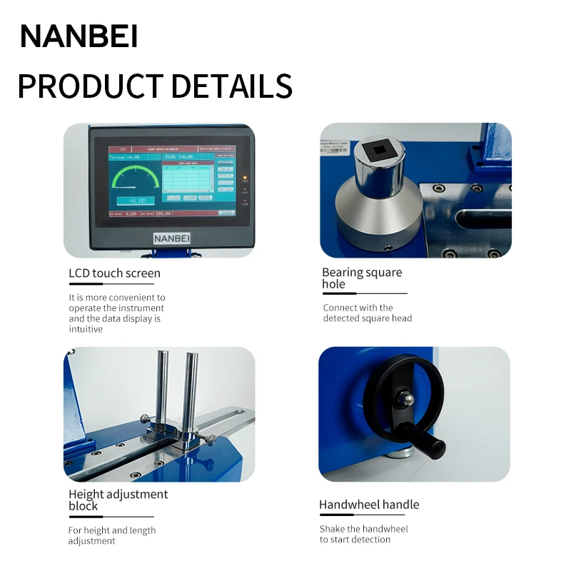2025 Hot Sale NANBEI Industrial Touch Screen Digital Torque Wrench Calibration Tester Machine
