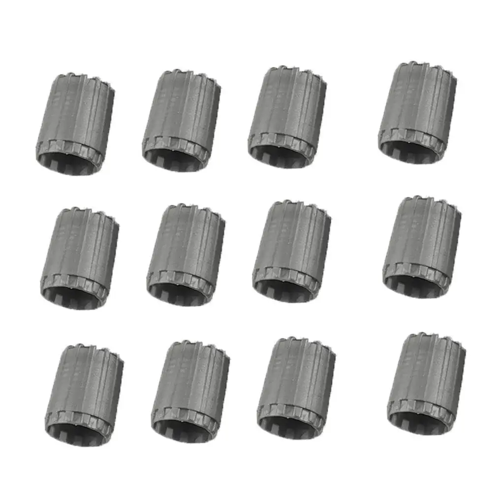 12pcs Grey TPMS Service Kit Tire Valve Stem Caps Set High Quality