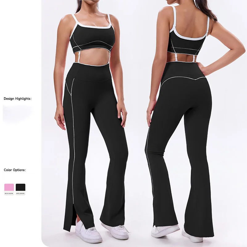 Ensemble de vêtements de yoga pour femmes, haut de sport, fitness, course à pied, entraînement, nouveau style