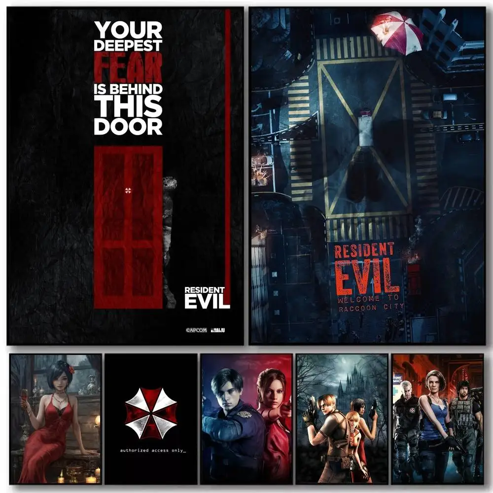 Resident Evil Welcome To Raccoon City Poster Art With Prints Home Bedroom Living Room Decoration Gift