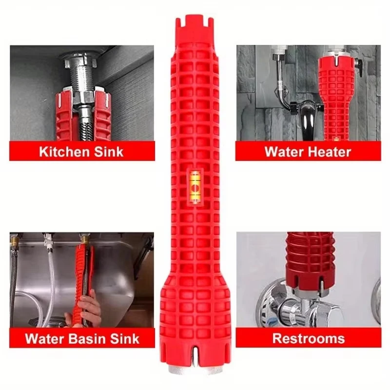 8 in 1 Multi-Functional Sanitary Wrench Pelvic Floor Leading Sleeve Disassembly Faucet Pipe Sink Sanitary Only Installation Tool