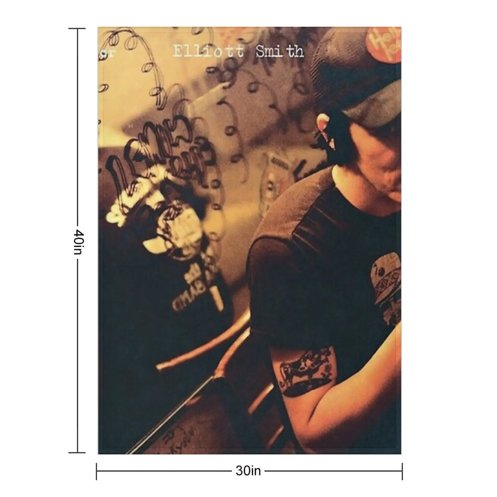 إليوت سميث!! ألبوم رمي بطانية سرير مزخرف كيس النوم تأثيري أنيمي بطانيات الشتاء الدافئة #2