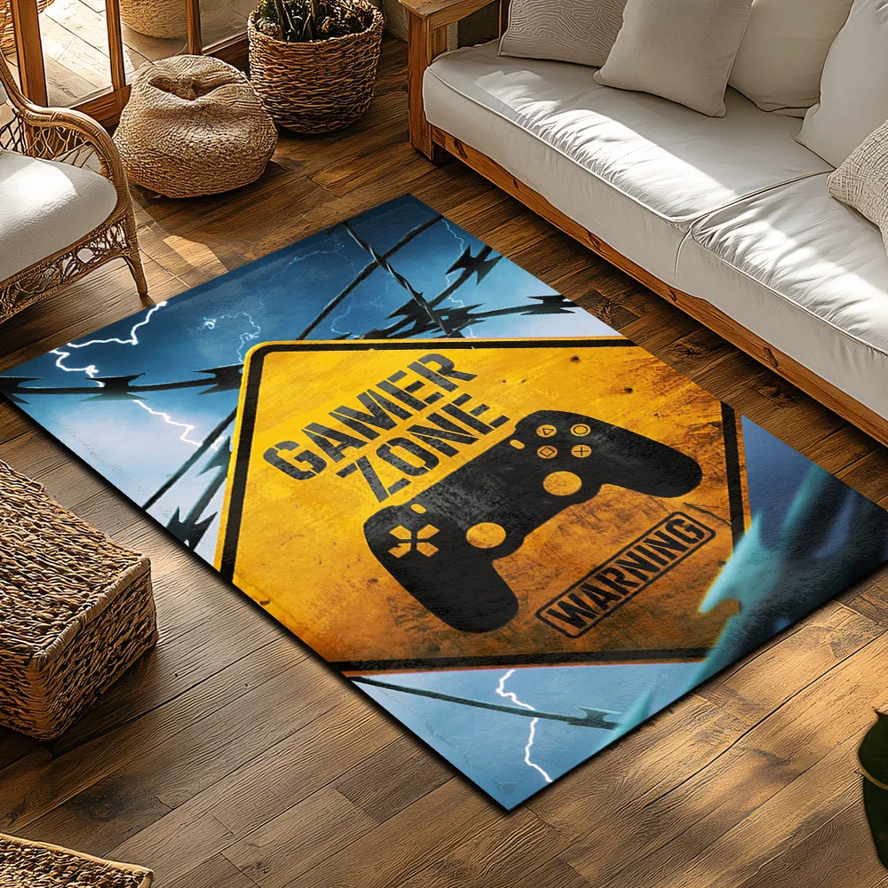 Tapete de aviso de zona gamer, - Home Textiles Design avaliação e preço